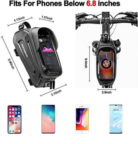 Hard-Shell Bike Top Tube Phone Bag